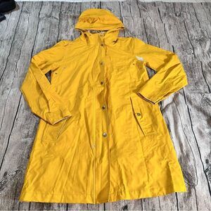 Samsoe Samsoe Yellow Women's Hooded Raincoat Size XS